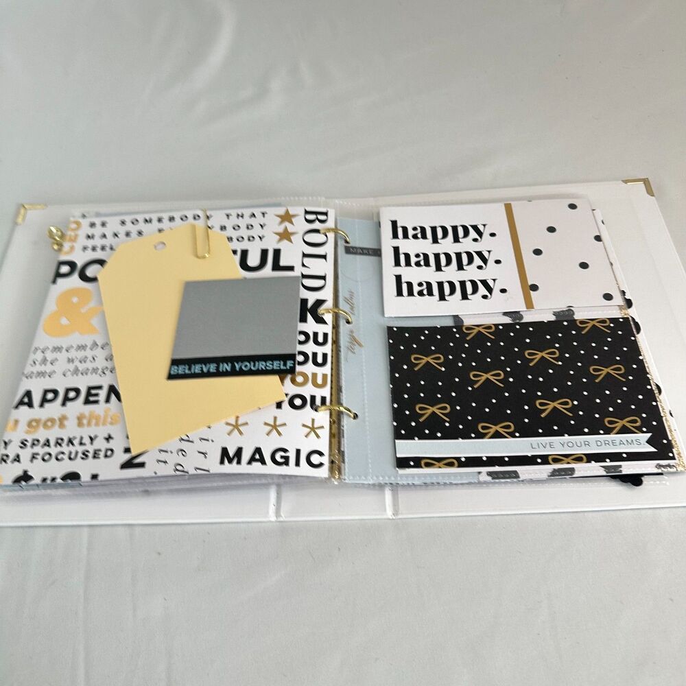 Theresa Collins Premade Scrapbook - White - Generic Theme - 3 Ring Style